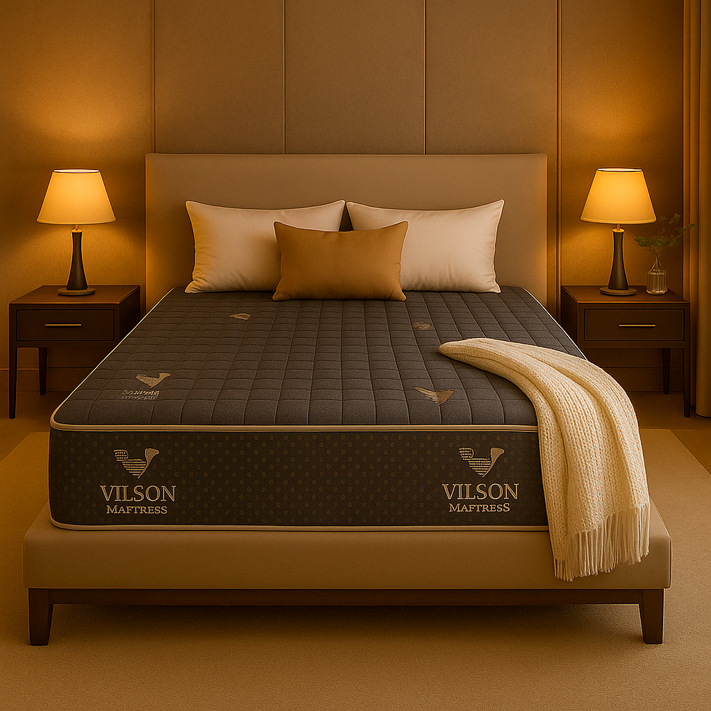 Vilson Orthopedic Foam Mattress for Back Support & Spine Alignment � Firm Comfort, Breathable Fabric Cover